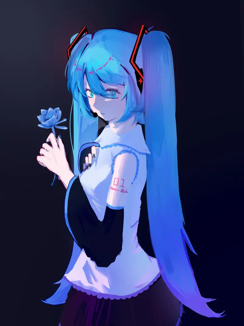 绘画,初音未来,miku,VOCALOID,板绘