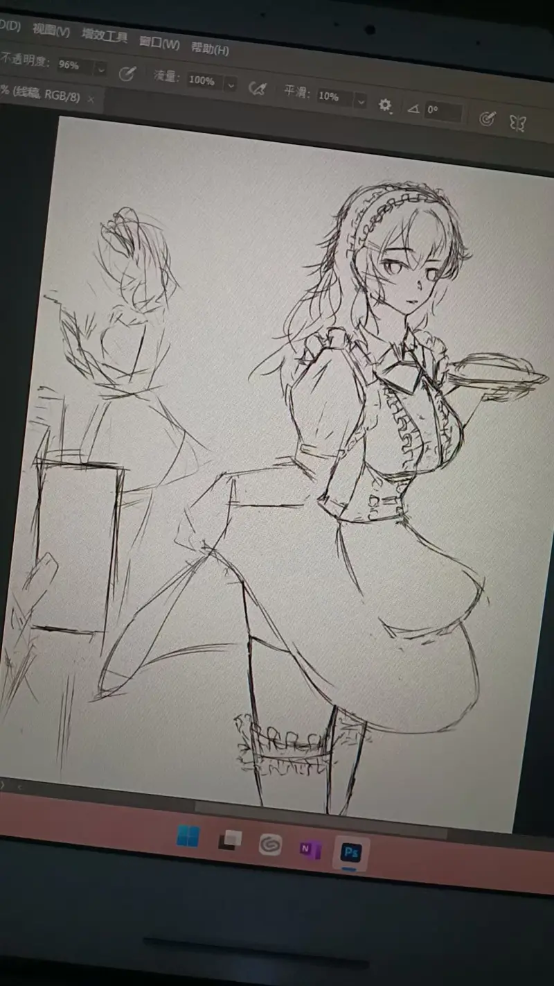 草稿,被肘击了,女仆香香