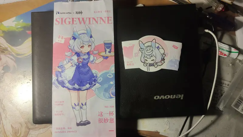 同学送的联动杯子和杯套&附两张画