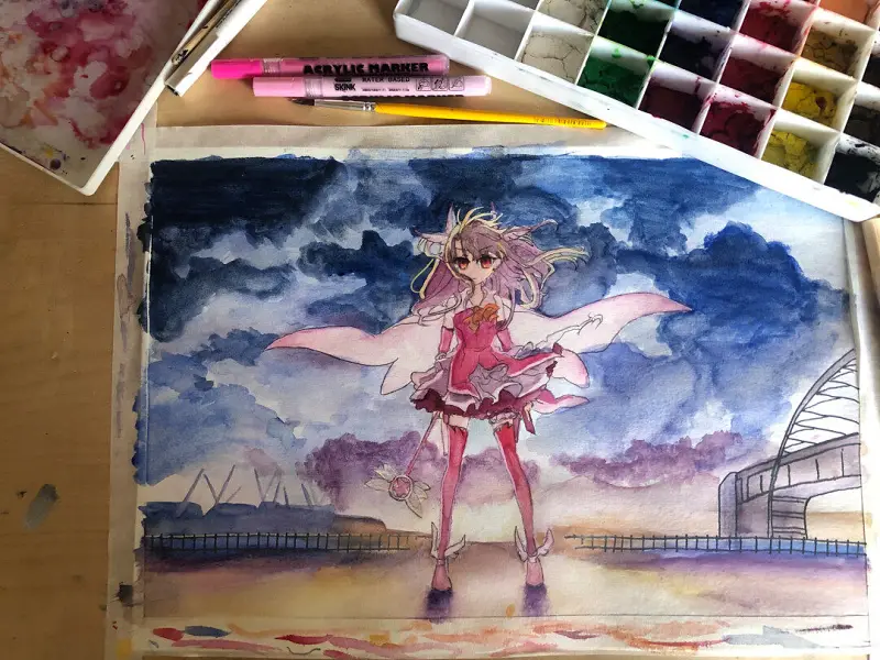 绘画创作,初音ミク,魔法少女伊莉雅