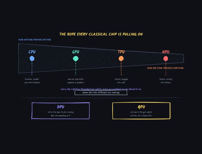 CPU,GPU,TPU,NPU,DPU,QPU