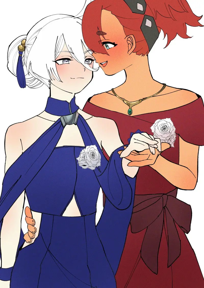 动漫壁纸,动漫美图,水星的魔女,机动战士高达水星的魔女,斯莱塔墨丘利,米奥莉奈伦布兰,红白,百合,美图,壁纸,高达,机动战士高达,PIXIV,画师推荐