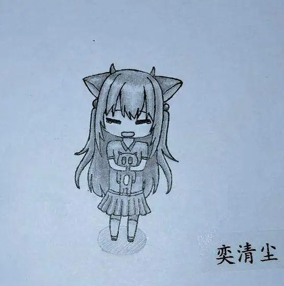 前两天在学校摸鱼画的